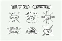 Set of vintage winter sports emblems Product Image 5