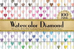 100 Seamless Watercolor Diamond Digital Papers 12 x 12 inch Product Image 1