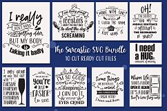 The Sarcastic SVG Cut Files Bundle with 10 Items Product Image 1