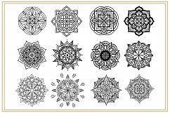 36 hand drawn mandalas. EPS, PNG, SVG Designs Product Image 3