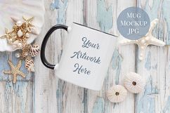 Mug with Black Handle Mockup Product Image 1