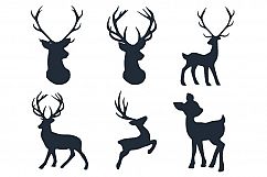 Deer Silhouette Bundle of 6 Designs Product Image 1