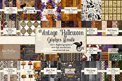 Vintage Halloween Bundle - 350 Textures, Patterns and Clip A Product Image 1