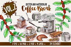 Watercolor Coffee Break Product Image 1