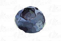 Watercolor blueberry, branch and leaves vector clip art pack Product Image 15