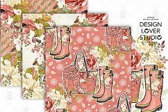 Fall Fashion digital paper pack Product Image 2