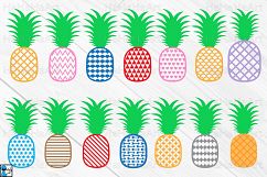 Pineapple Monogram - Clip art / Cutting Files - 48c Product Image 1