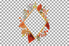 Autumn frames watercolor clip art pack, fall design borders Product Image 20