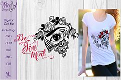 Womans eye svg, Lace mask svg, beautiful quote svg, roses  Product Image 3