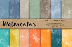 Watercolor Digital Paper, Watercolor Background Product Image 1