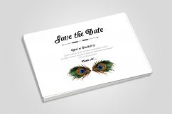 Feathery Wedding Invitation Cards Pack Product Image 5