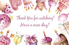 Birthday Party - watercolor clipart Product Image 16
