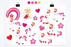 Valentine Unicorn graphics and illustrations Product Image 2
