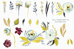Bohemian Flora - Watercolor Clipart Product Image 2
