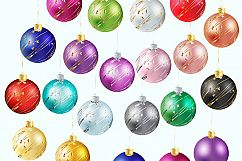 Christmas Balls Clipart Product Image 1