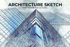 Architecture Sketch Photoshop PSD Action Template Product Image 1