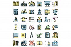 Lesson icons set vector flat Product Image 1