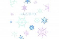 Snowflake Brushes - Christmas Snowflake Vectors Product Image 3