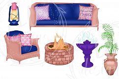 Summer Nights Clipart, Summer Graphics, Outdoor Clipart Product Image 3