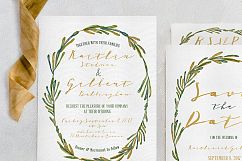 Elegant Wreath Wedding Invitation Suite Product Image 4