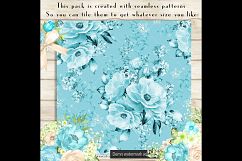 100 Seamless Wedding Valentine Rose Flower Digital Papers Product Image 2