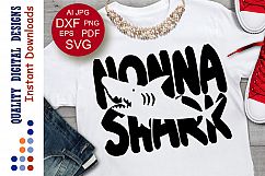 Nonna shark Svg files Shark party Mothers day svg Product Image 1