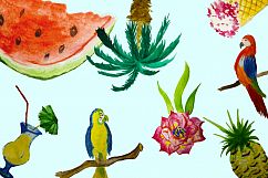 Watercolor summer elements Product Image 2