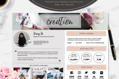 3-Page Media Kit Template - BLOOMY - Press Kit for Blog, MS WORD (.docx), incl. Overview sheet/ Portfolio sheet/ Pricing sheet Product Image 2