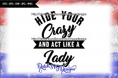 Text cut file Lady, for Cricut &amp; Silhouette, crazy lady svg Product Image 4