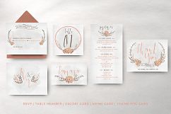 Wreath &amp; Flower Wedding Invitation Suite Product Image 7