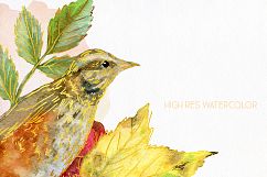 Golden Autumn clipart, Thanksgiving floral clip art Product Image 8