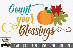 Count Your Blessings SVG - Fall SVG Cut File - DXF EPS PNG Product Image 1