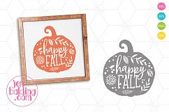 Happy Fall Pumpkin SVG Product Image 1