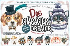 Watercolor Dogs. Animal creator. Product Image 1