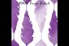 100 Seamless Watercolor Feather, Leaf Digital Papers Product Image 4
