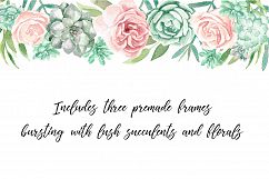 Watercolor Succulents and Greenery Product Image 9