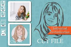 Customized - Stylish cutting file plus clip art from your ph Product Image 1