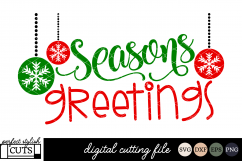 Christmas SVG - Seasons Greetings SVG File Product Image 1