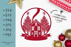 Christmas Scene Globe - SVG EPS DXF PNG PDF JPG Cut File Product Image 1