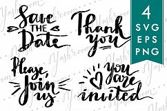 Wedding Lettering SVG Cut Files Bundle Product Image 1