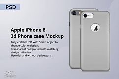 Apple iPhone 8 3d Phone Case Mockup  Product Image 1