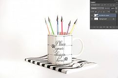 Coffee mug mock up white back to school mockup cup mockup Product Image 4