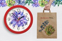 Colorful cactuses PNG watercolor set Product Image 6