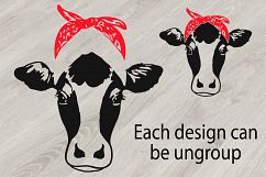 Cow Head whit Bandana SVG,cowboy SVG, western Farm Milk 814S Product Image 4