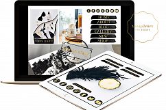 Black and Gold Blog Design Kit - Website Navigation Buttons Product Image 2