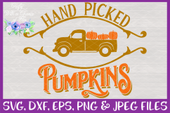 Rustic Fall Hand Picked Pumpkins SVG for Cricut &amp; Silhouette Product Image 3