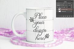 Mockup mug template white ceramic coffee cup psd mock up 11oz mock ups nursery spring easter mockups Product Image 1