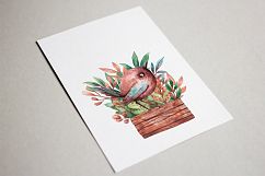 Tiny Birds - Watercolor Clip Art Set Product Image 9