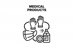 Medical Products Vector Black Illustration Product Image 1