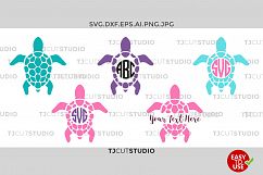 Sea Turtle Monogram SVG, Sea Turtle SVG,Sea Turtle SVG, Sea Turtle Silhouettes Sea Turtle Monogram, Svg, eps, Silhouette Files, Cricut Files Product Image 1